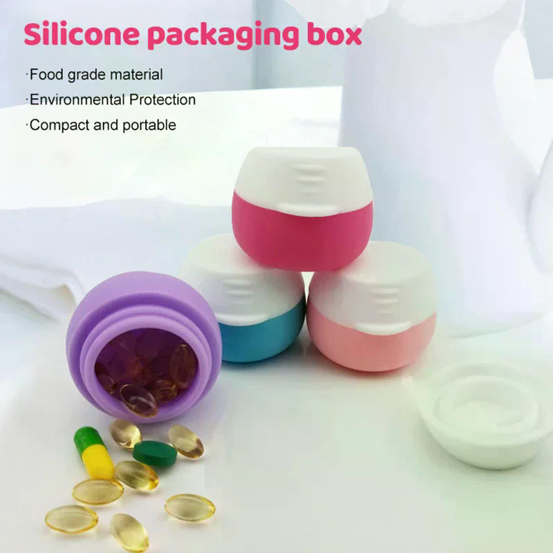 Body Jewelry Jewelry Box - ขวดซิลิโคนพกพาขนาด 20 มล. พร้อมฝาปิด สำหรับใส่เครื่องสำอาง ครีมทาหน้า