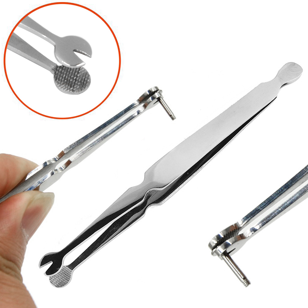 Body Jewelry Storage - 1ชิ้นเครื่องมือสำหรับการจับชิ้นงานแบบมืออาชีพเครื่องมือเจาะเหล็กที่ใช้ในการผ่าตัดเครื่องมือเจาะริมฝีปากตุ้มหูร่างกายเครื่องประดับคีมหนีบ