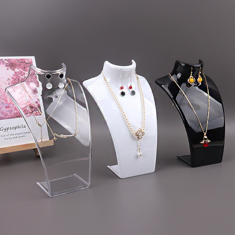 Body Jewelry Holder - พลาสติก Mannequin สร้อยคอหน้าอก Stand Holder Jewellry