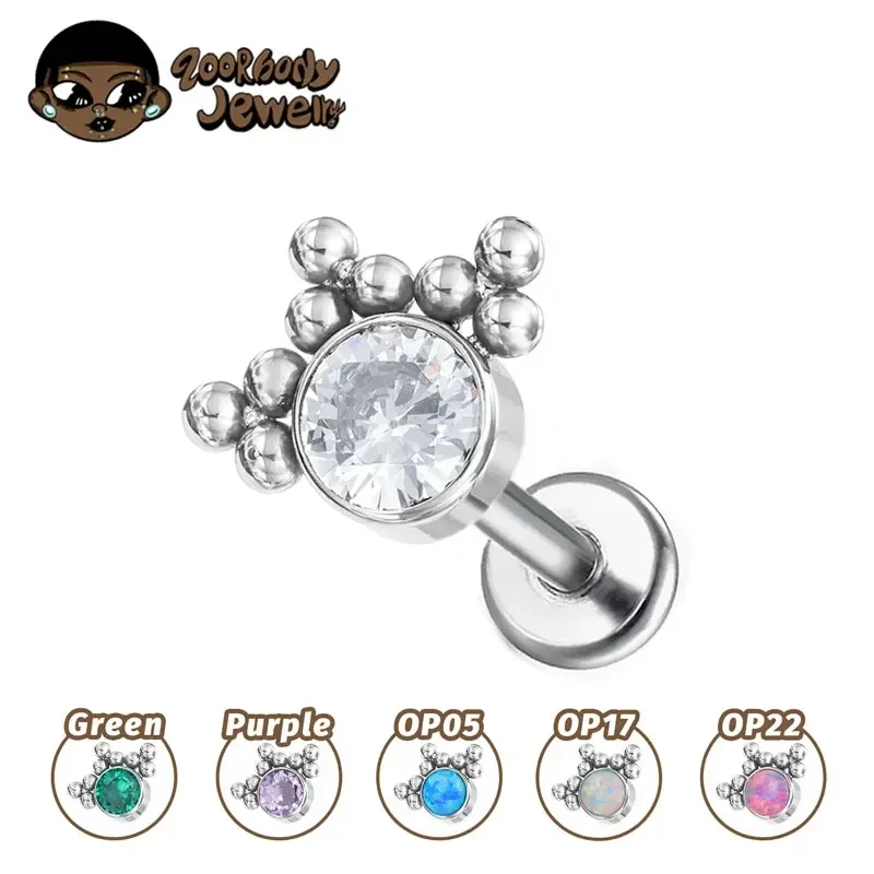 Body Jewelry Implant Grade - G23 ASTM F136 Implant เกรดไทเทเนียมโอปอล Labret