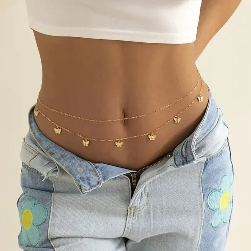 Body Jewelry Chain - ใหม่ Charm เซ็กซี่ Double Layer Butterfly