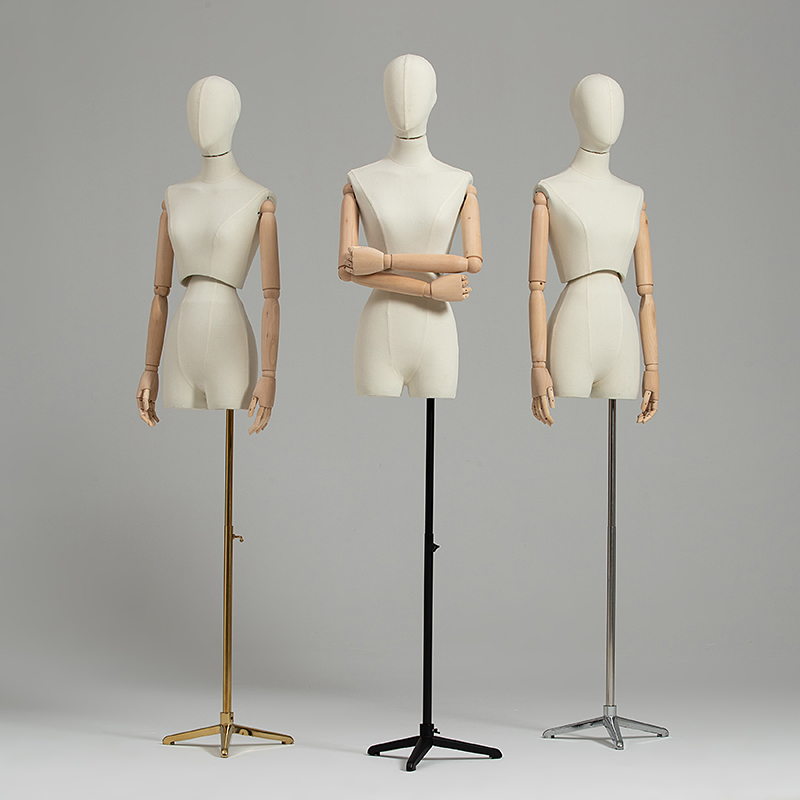 Body Jewelry Plus - หญิงมือผ้า Art Mannequin พร้อมชั้นวางปรับได้,สีเหลือง,Iorn ฐาน,ชุด,เครื่องประดับ,ยืดหยุ่นผู้หญิงจอแสดงผล D378K