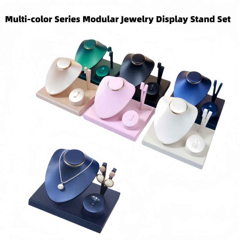 Body Jewelry Holder - ชุดชั้นวางโชว์เครื่องประดับแบบผสมผสาน ทำจากหนัง PU สำหรับแขวนสร้อยคอ ต่างหู แหวน