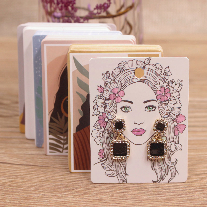 Body Jewelry Holder - 100ชิ้นใหม่ล่าสุดหนึ่ง/สอง Pari STUD แพคเกจแพคเกจการ์ดความงามหัว dangling eartag