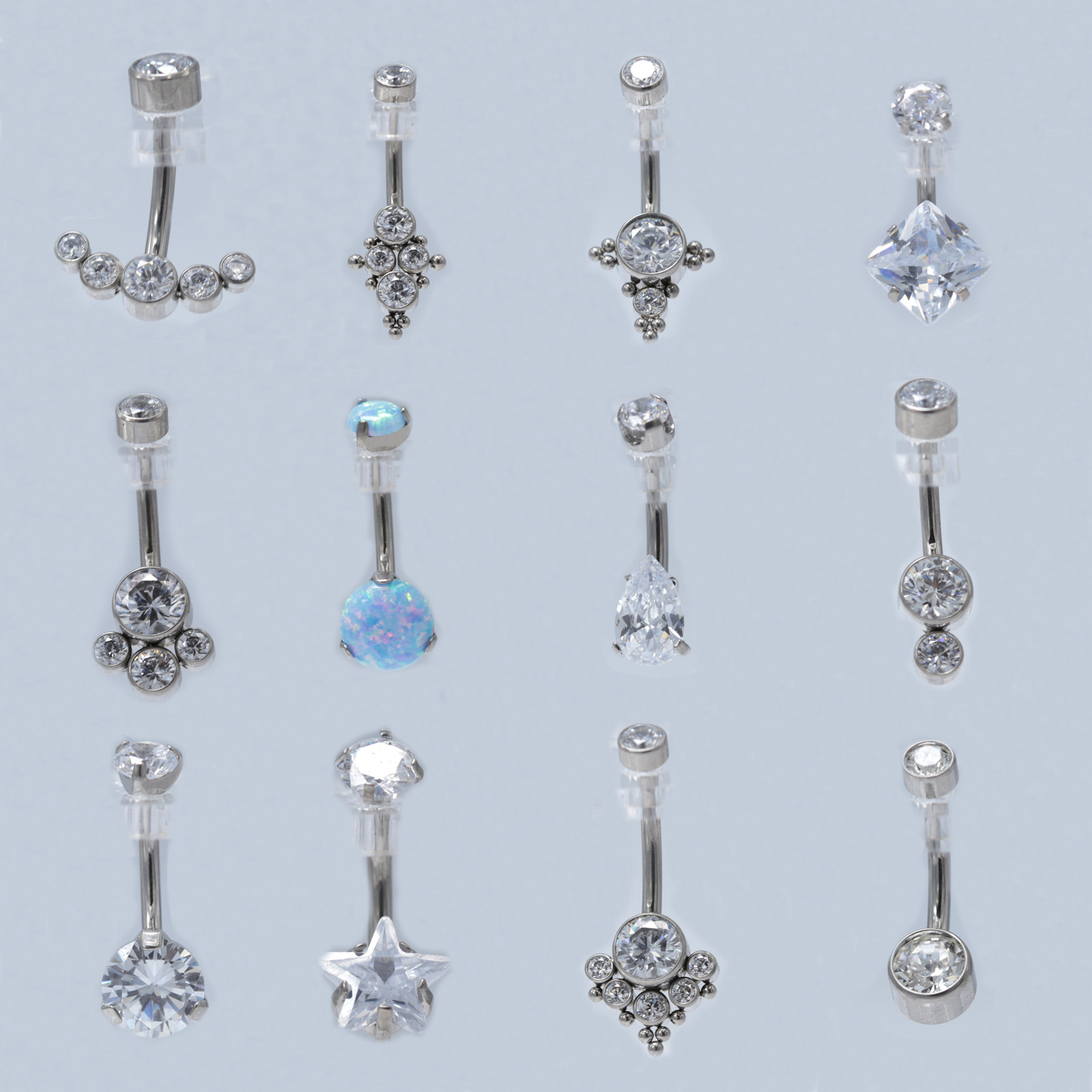 Body Jewelry Implant Grade - แหวนกระดุมท้องไทเทเนียม14กรัม F136เทียมเกรดตุ้มสะดือกระดุมเจาะเครื่องประดับ