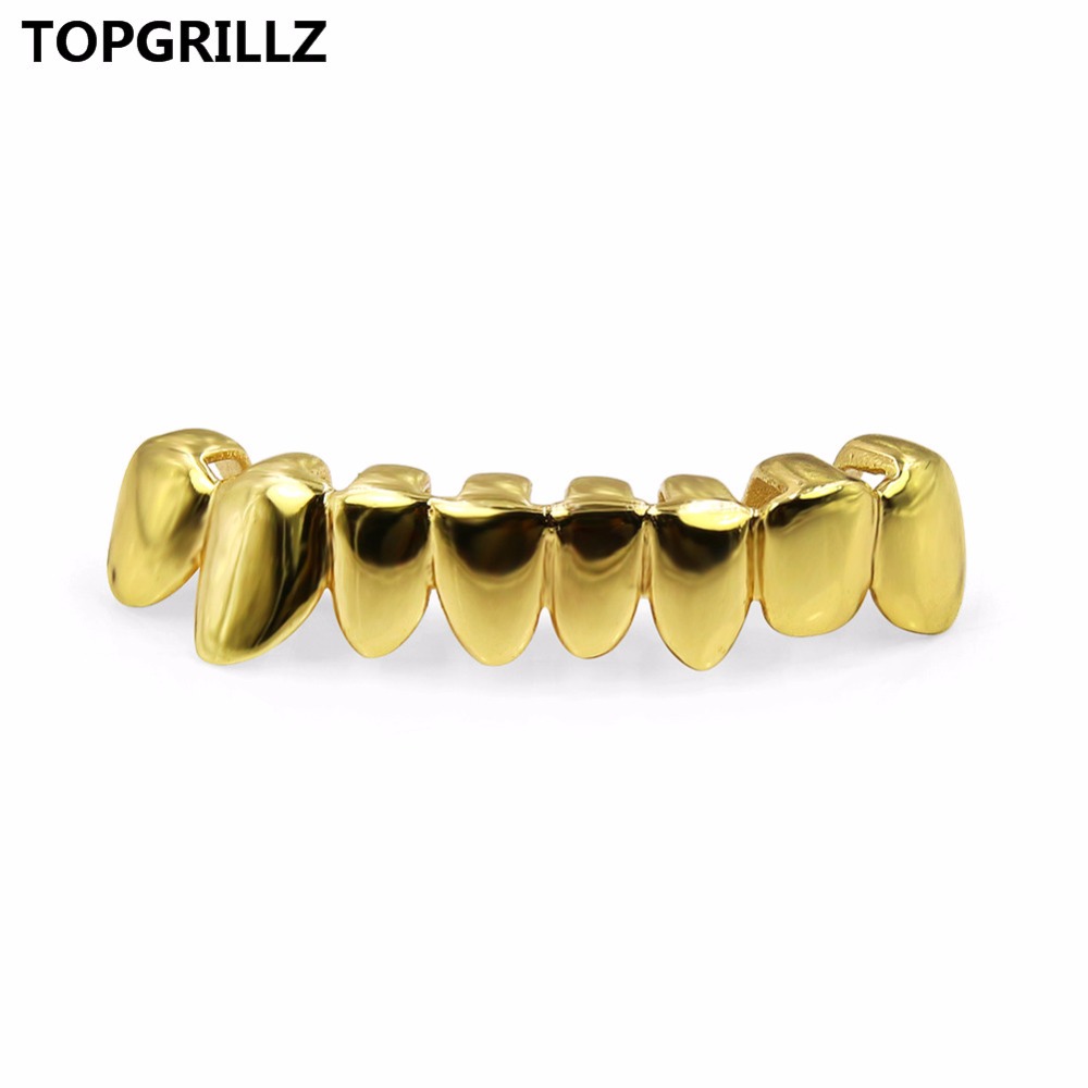 Body Jewelry Gold Plated - TOPGRILLZสีYELLOW GOLD PLATEDหยดสไตล์ฟันย่างหยดด้านล่างGRILLZรูปฟันGrills
