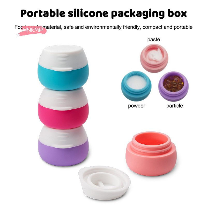 Body Jewelry Jewelry Box - ขวดซิลิโคนพกพาขนาด 20 มล. พร้อมฝาปิด สำหรับใส่เครื่องสำอาง ครีมทาหน้า