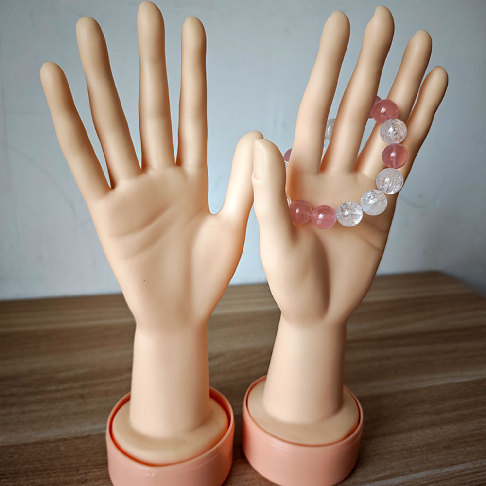 Body Jewelry Display Ideas - มือหุ่นซิลิโคนคุณภาพสูงเหมือนจริง 1 คู่ สำหรับโชว์เครื่องประดับ ทำเล็บ ฝึกสอนทำเล็บ