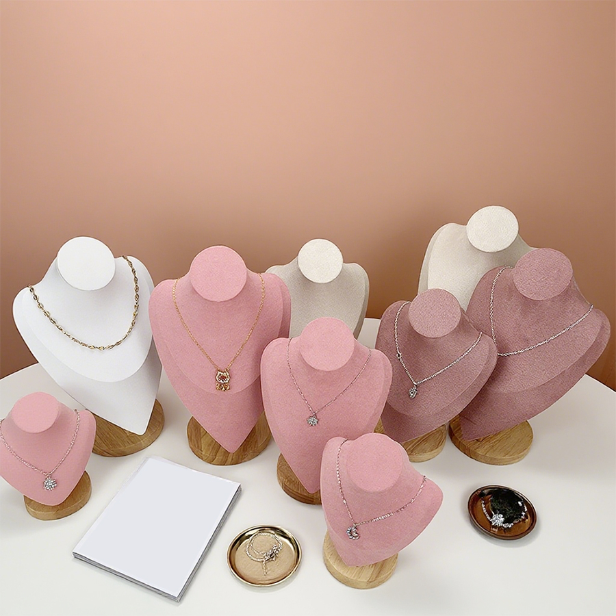 Body Jewelry Holder - 1 ชิ้น, แท่นโชว์สร้อยคอแบบตั้ง, สำหรับโชว์สร้อยคอในร้านขายเครื่องประดับ