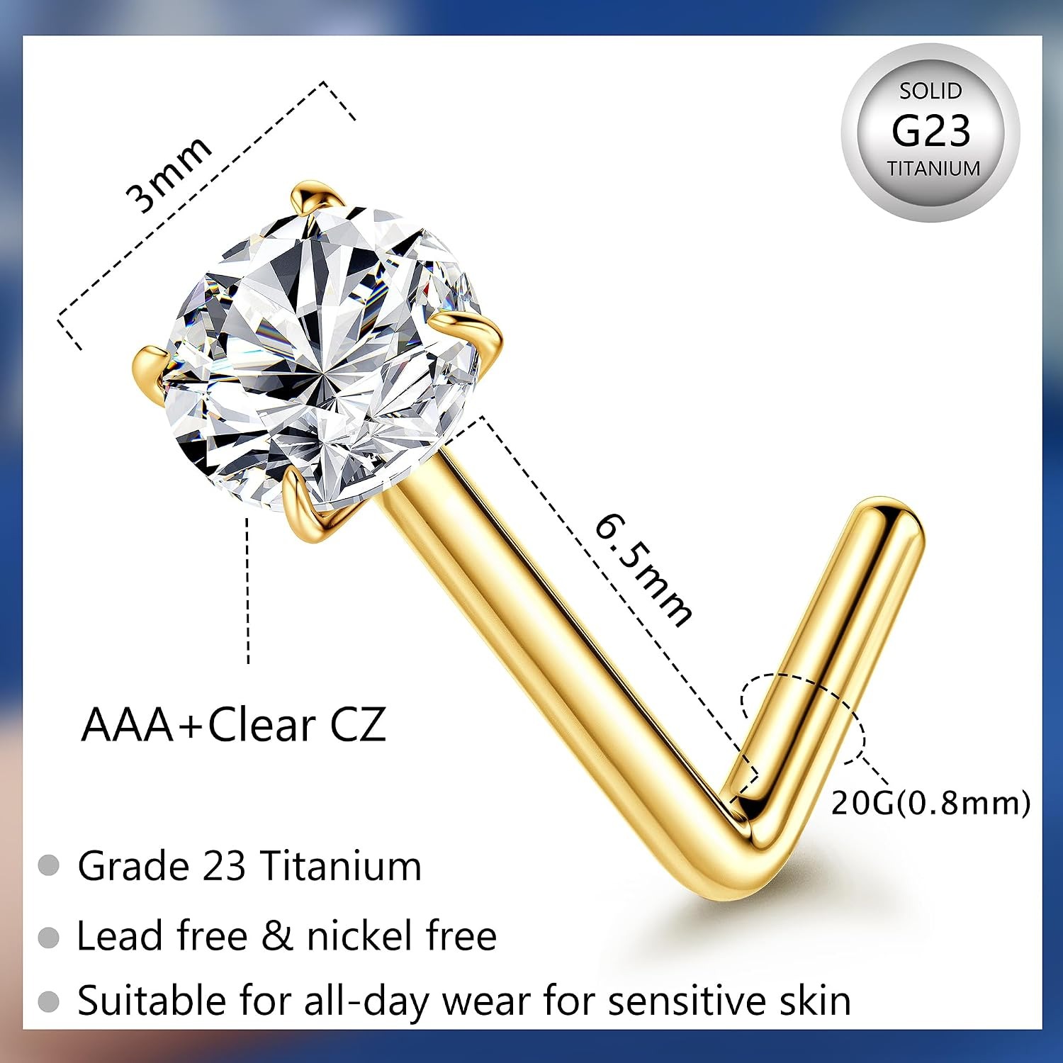 ดร.เพอร์เฟค ชุดจิวเจาะจมูกไทเท - Body Jewelry Gold Plated บทวิจารณ์และราคา