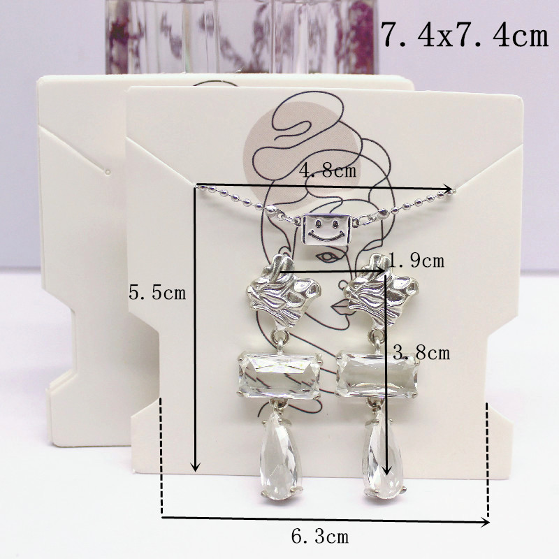50ชิ้น7.4x7.4ซม. การ์ดกระดาษสี - Body Jewelry Holder บทวิจารณ์และราคา