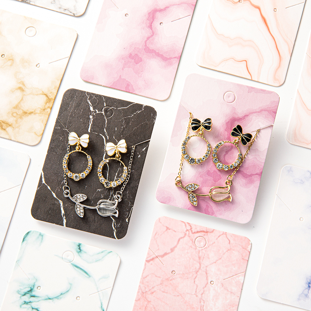 50pcs หินอ่อนต่างหูการ์ดแสดงผล - Body Jewelry Holder บทวิจารณ์และราคา