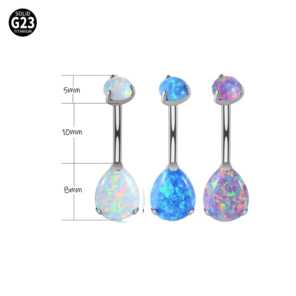 1PC G23 ไทเทเนียมZirconแหวนPro - Belly Bar Titanium บทวิจารณ์และราคา