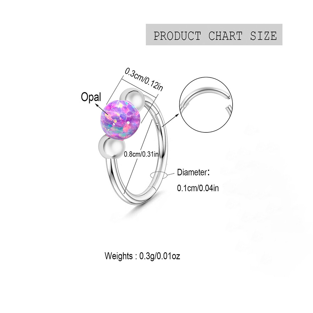 ชุดแหวนจมูกโอปอลประกายระยิบระย - Body Jewelry Eu บทวิจารณ์และราคา