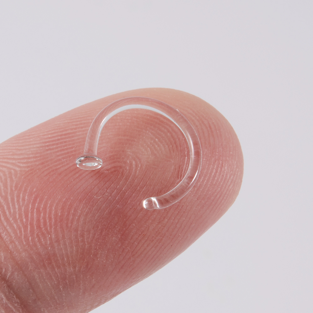 1PC Glass จมูกโปร่งใสแก้วตรงจม - Body Jewelry Storage บทวิจารณ์และราคา