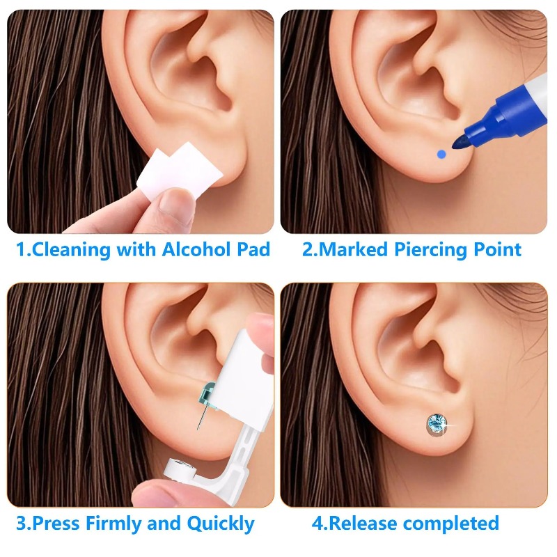 ชุดอุปกรณ์เจาะหูแบบใช้แล้วทิ้ง - Body Jewelry Kit บทวิจารณ์และราคา