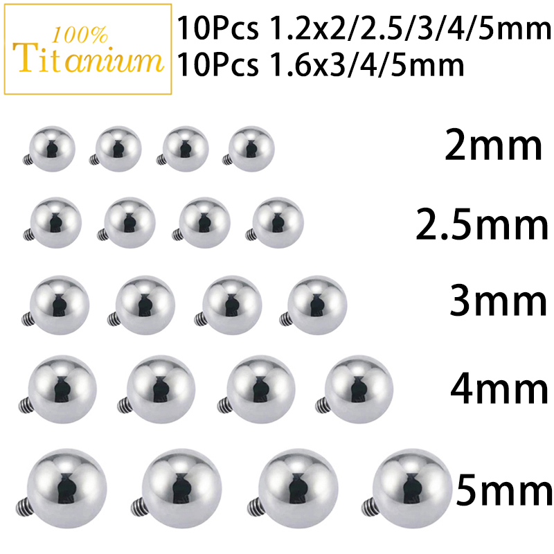 10ชิ้นฝังกระจกไทเทเนียม G23 AS - Body Jewelry Implant Grade บทวิจารณ์และราคา