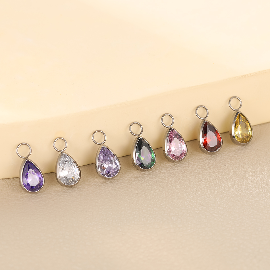 จี้รูปหยดน้ำประดับเพชร CZ ไทเท - Belly Bar Titanium บทวิจารณ์และราคา