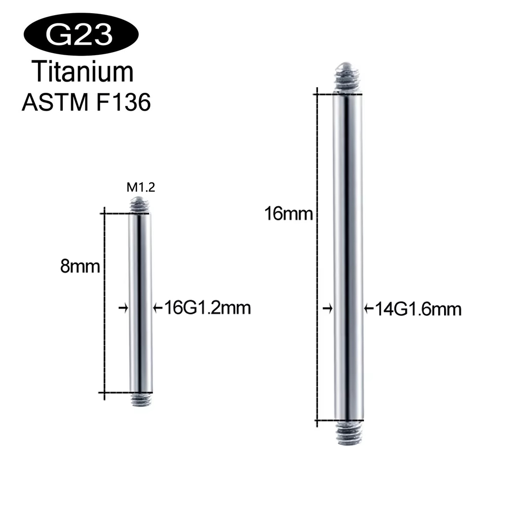 10 ชิ้น/ล็อต ไทเทเนียมเกรด AST - Body Jewelry Implant Grade บทวิจารณ์และราคา