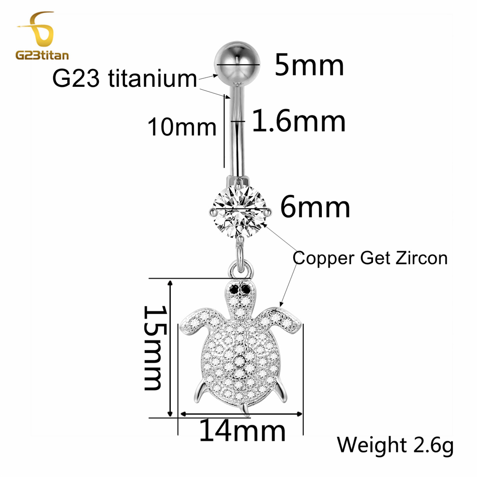 แหวนเจาะสะดือไทเทเนียม 14G สีเ - Belly Bar Titanium บทวิจารณ์และราคา