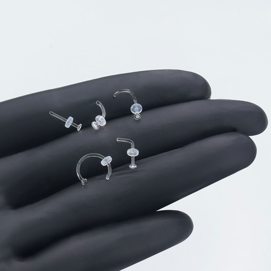 จิวจมูกแก้วใสแบบเกลียว 1/5 ชิ้ - Body Jewelry Storage บทวิจารณ์และราคา