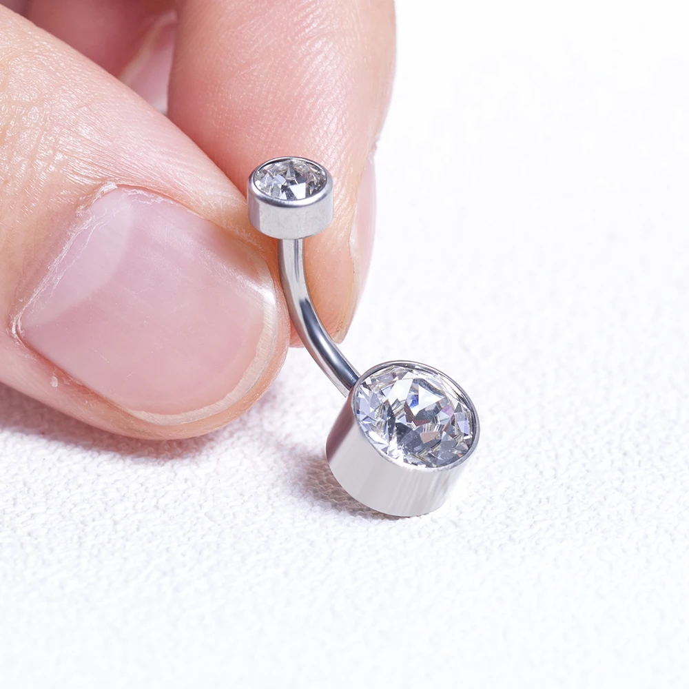 5/10Pcs ไทเทเนียมแหวน 14G 6 มม - Belly Bar Titanium บทวิจารณ์และราคา