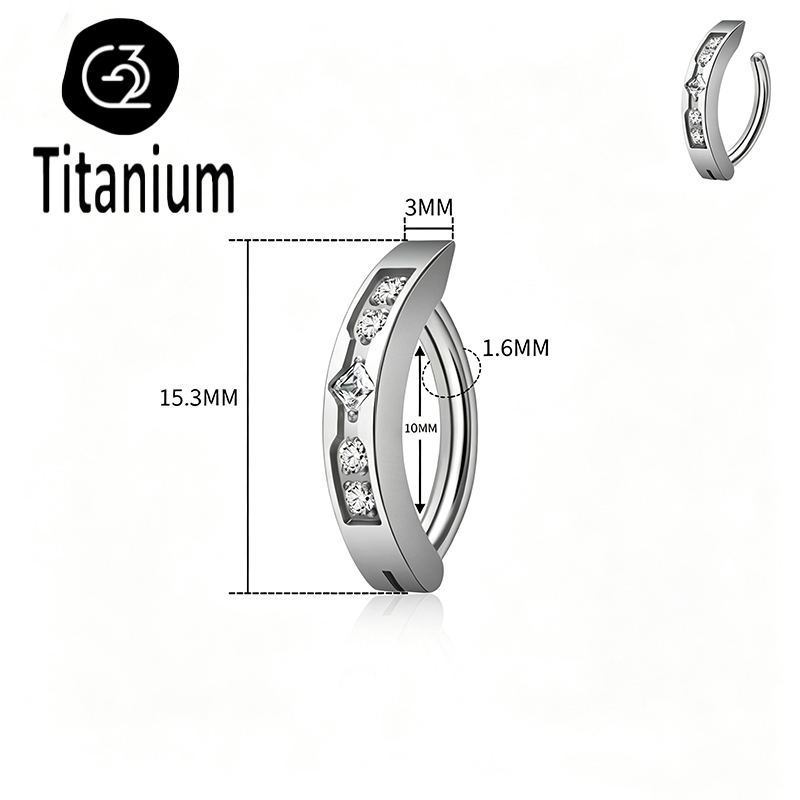 แหวนเจาะสะดือ ไทเทเนียมเกรด AS - Body Jewelry Implant Grade บทวิจารณ์และราคา
