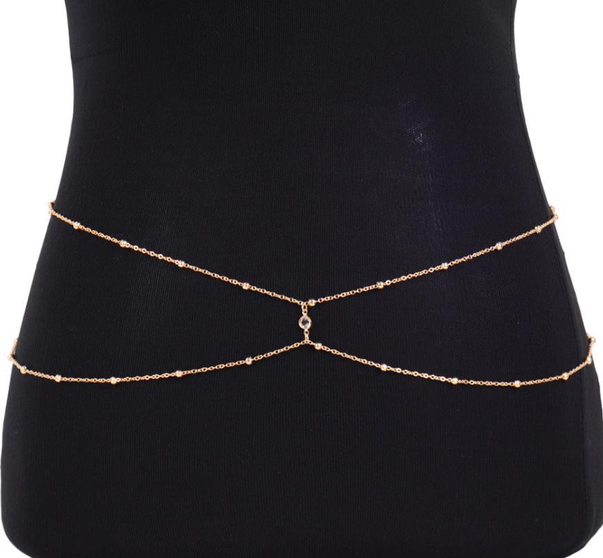 โซ่ประดับลูกปัดพลอยใสสำหรับผู้ - Qualiti Body Jewelry บทวิจารณ์และราคา
