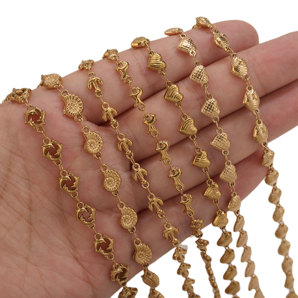 โซ่สแตนเลสเคลือบทอง PVD 1M ลาย - Body Jewelry Chain บทวิจารณ์และราคา