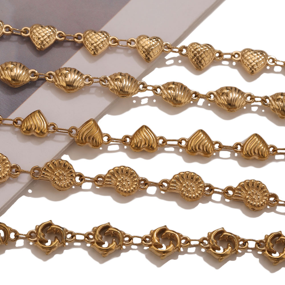 โซ่สแตนเลสเคลือบทอง PVD 1M ลาย - Body Jewelry Chain บทวิจารณ์และราคา