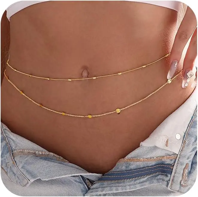 สร้อยคอประดับตัวผู้หญิงแบบกันน - Body Jewelry Gold Plated บทวิจารณ์และราคา