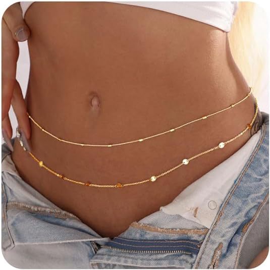 สร้อยคอประดับตัวผู้หญิงแบบกันน - Body Jewelry Gold Plated บทวิจารณ์และราคา