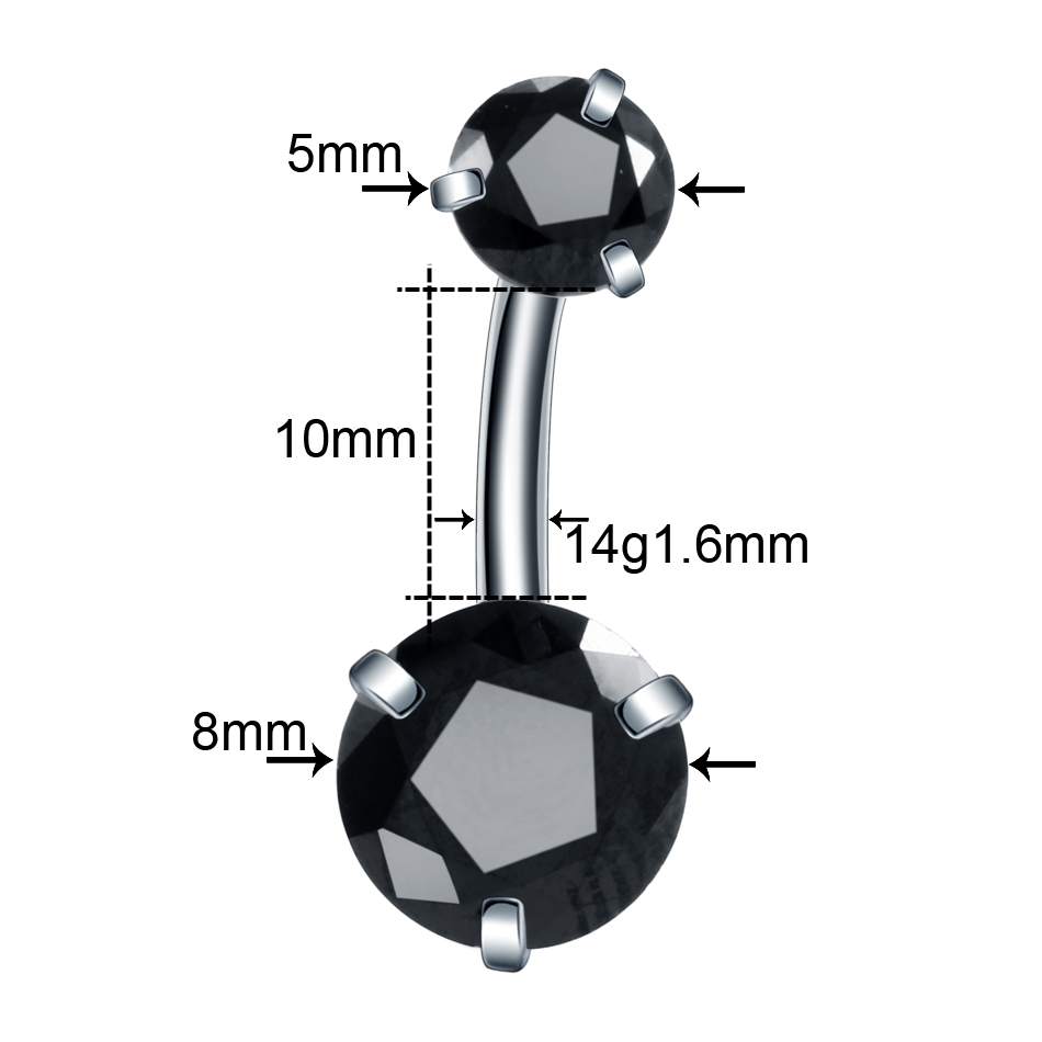 10PC Navel Piercing ต่างหูสแตน - Belly Bar Titanium บทวิจารณ์และราคา