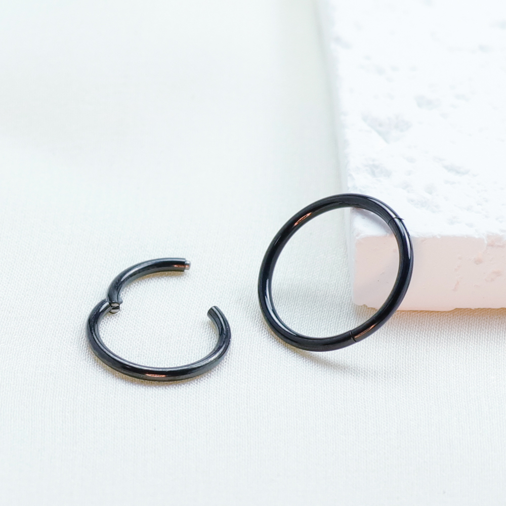 F136 ไทเทเนียมเจาะแหวนจมูกสีดํ - Body Jewelry Implant Grade บทวิจารณ์และราคา