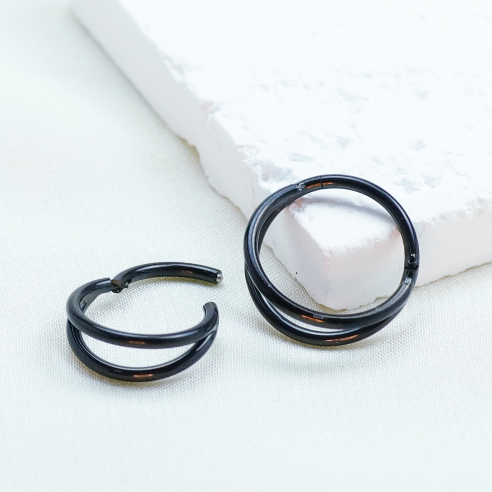 F136 ไทเทเนียมเจาะแหวนจมูกสีดํ - Body Jewelry Implant Grade บทวิจารณ์และราคา