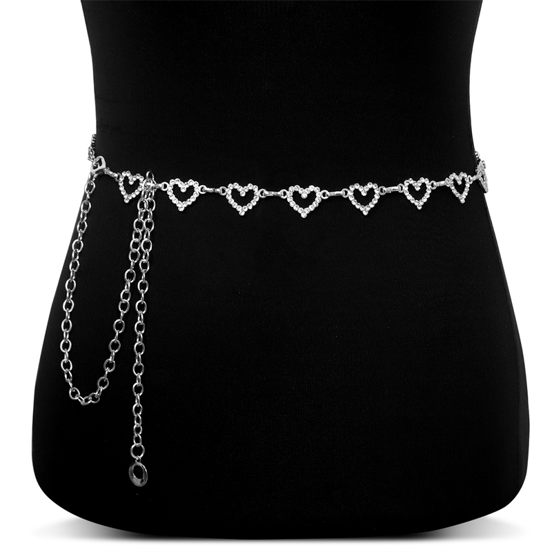 เข็มขัดคาดเอวรูปหัวใจประดับเพช - Body Jewelry Chain บทวิจารณ์และราคา