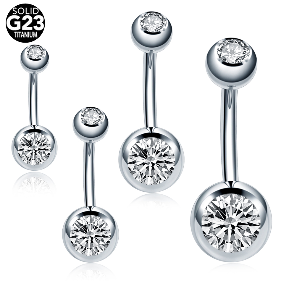10 ชิ้น/ล็อต 14G ไทเทเนียม Nav - Belly Bar Titanium บทวิจารณ์และราคา
