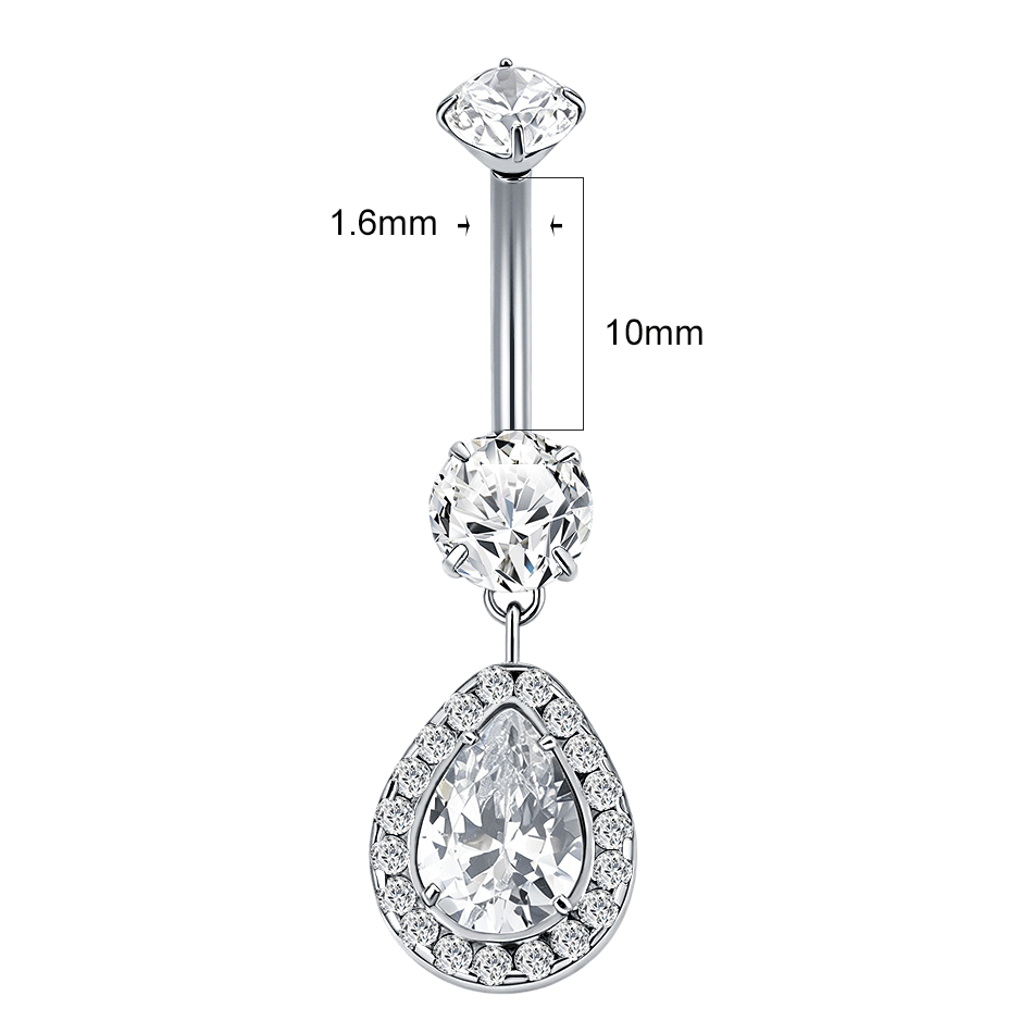 จิวสะดือไทเทเนียม G23 แบบห้อยป - Belly Bar Titanium บทวิจารณ์และราคา