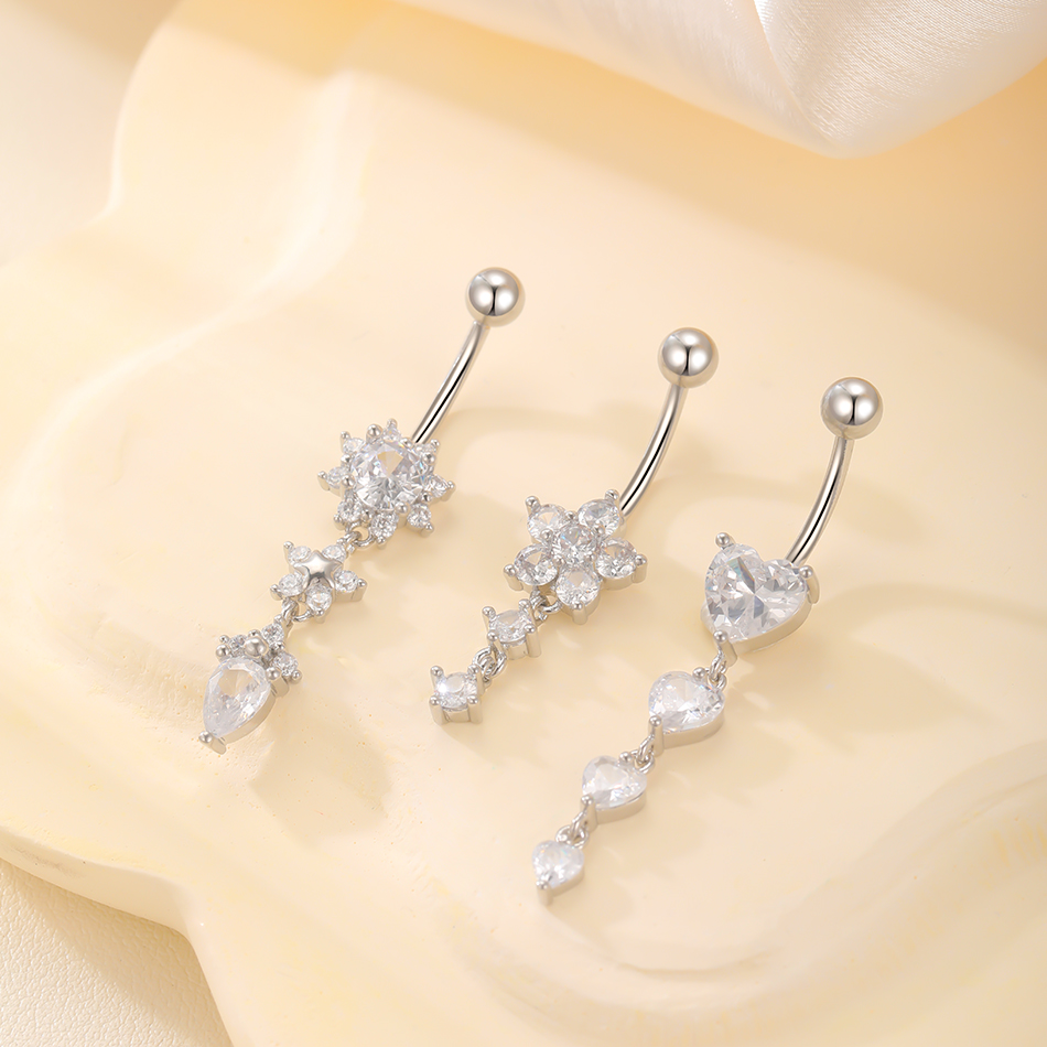 1 PC สแตนเลสสตีลแหวน Curve Nav - Belly Bar Titanium บทวิจารณ์และราคา