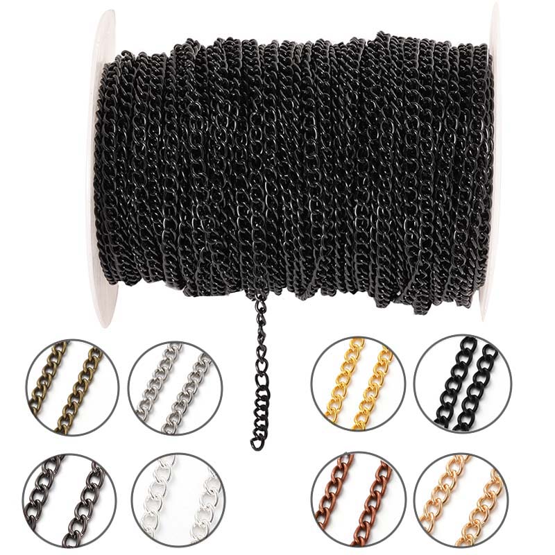 โซ่โลหะแบนรูปวงรีขนาด 2 เมตร 2 - Body Jewelry Chain บทวิจารณ์และราคา