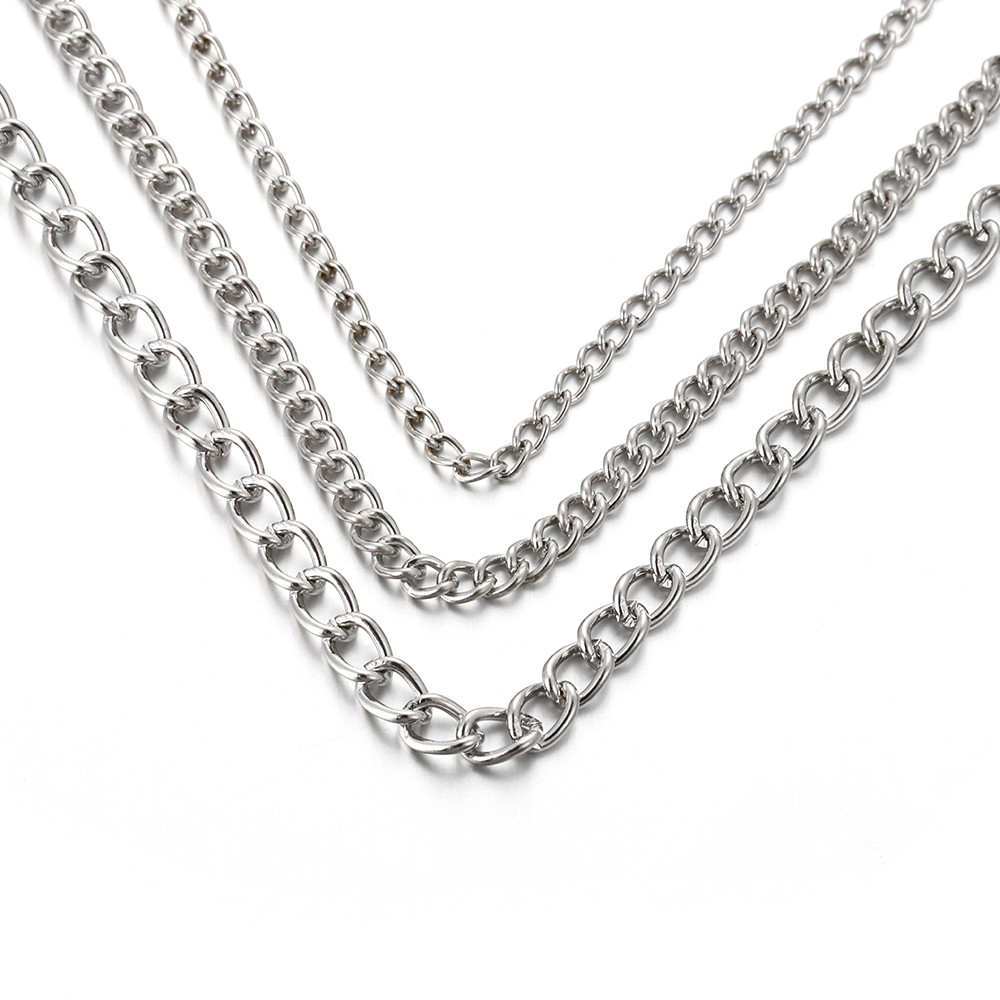 โซ่โลหะแบนรูปวงรีขนาด 2 เมตร 2 - Body Jewelry Chain บทวิจารณ์และราคา