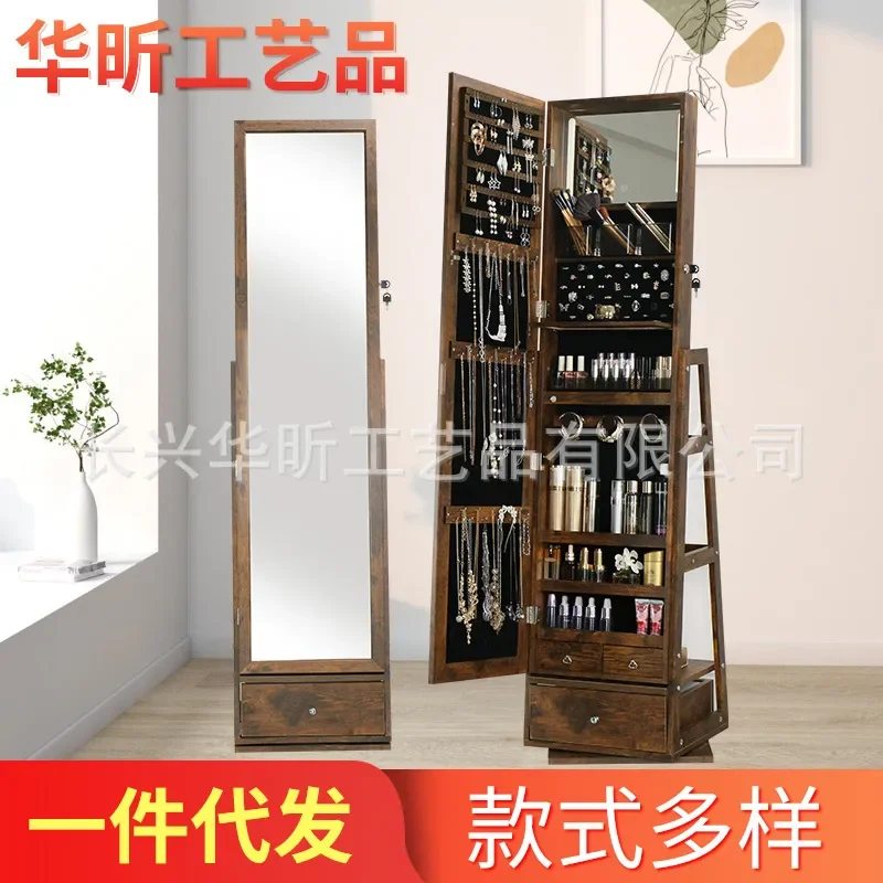 กระจกตั้งพื้นแบบหมุนได้พร้อมตู - Body Jewelry Storage บทวิจารณ์และราคา