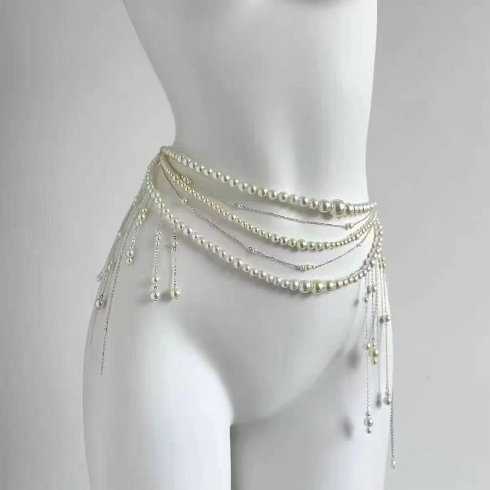 โซ่คาดเอวไข่มุกแฟชั่นสุดหรู เค - Qualiti Body Jewelry บทวิจารณ์และราคา