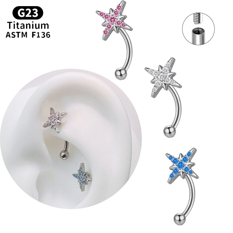 จิวเจาะสะดือ/หู/ริมฝีปาก ไทเทเ - Belly Bar Titanium บทวิจารณ์และราคา