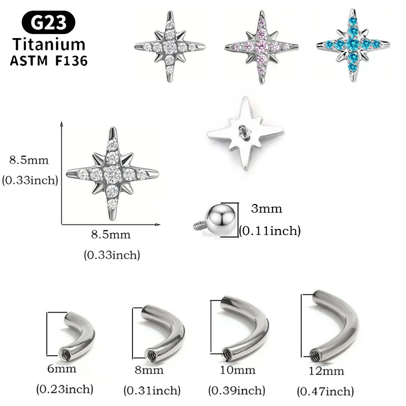 จิวเจาะสะดือ/หู/ริมฝีปาก ไทเทเ - Belly Bar Titanium บทวิจารณ์และราคา