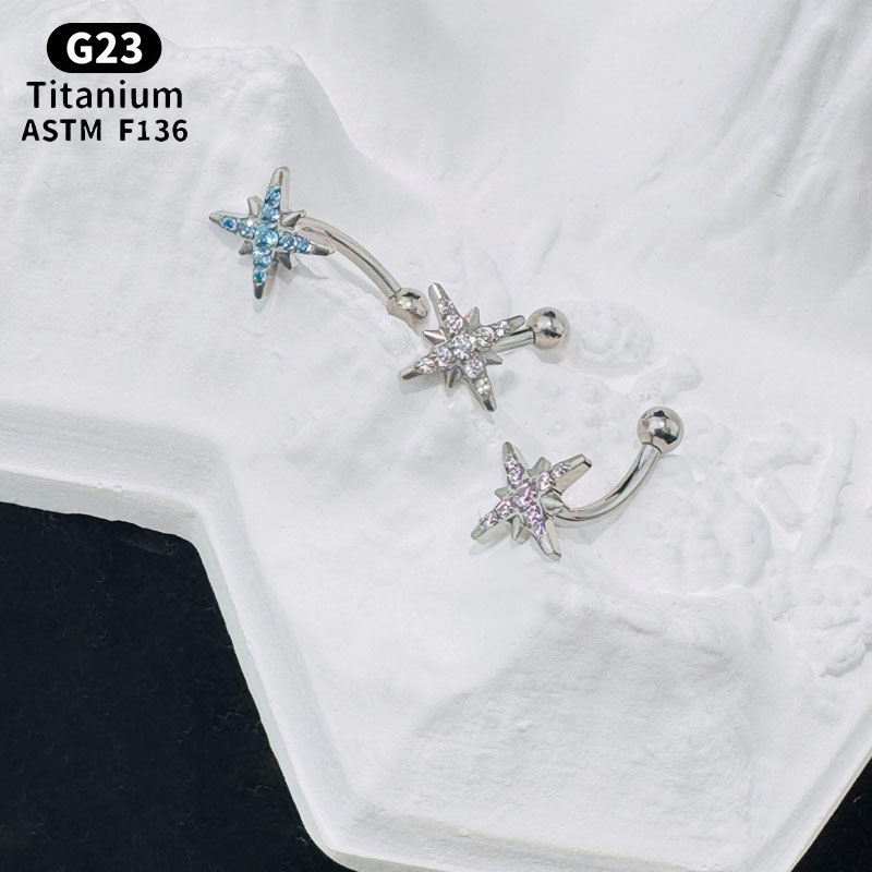 จิวเจาะสะดือ/หู/ริมฝีปาก ไทเทเ - Belly Bar Titanium บทวิจารณ์และราคา